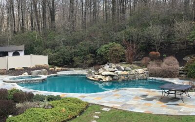 Top Stone and Concrete Pool Patio Design Ideas for Homes in New Canaan, CT